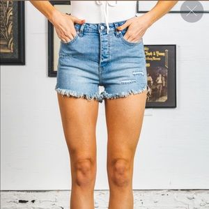 Free People denim shorts
